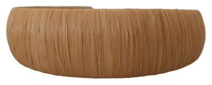Exquisita diadema de viscosa beige