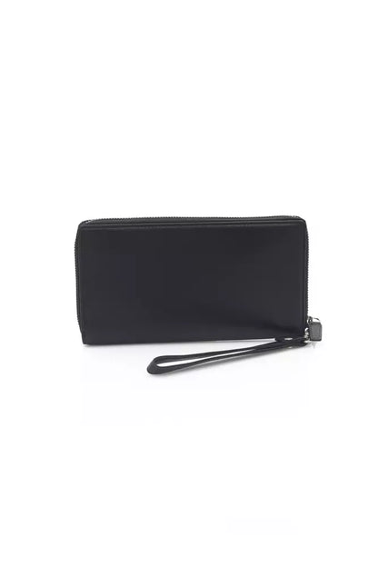 Cartera de cuero negra para hombre