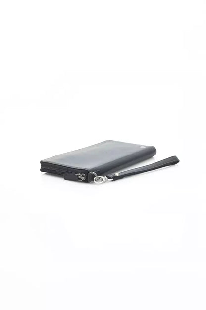 Cartera de cuero negra para hombre