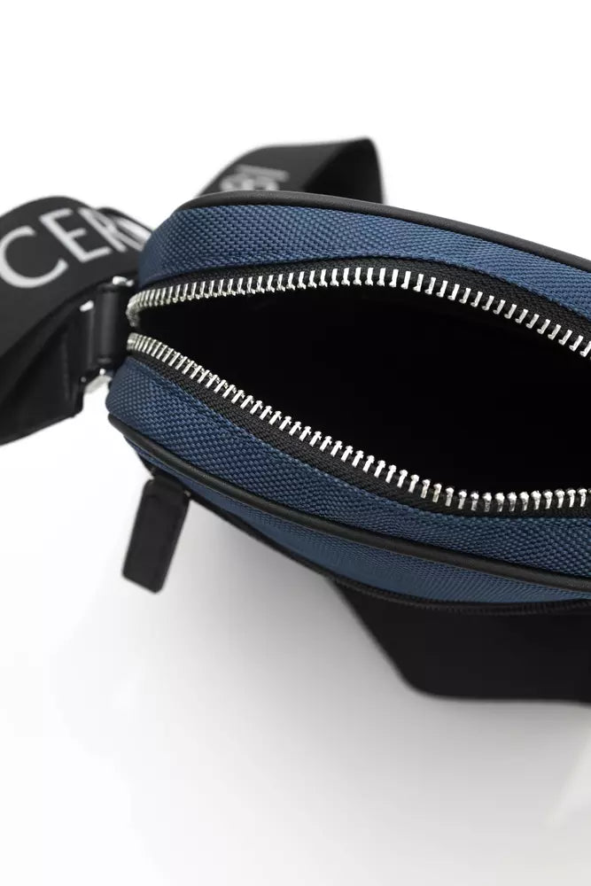 Bolso bandolera de nailon azul para hombre