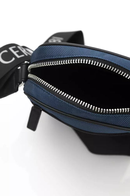 Bolso bandolera de nailon azul para hombre