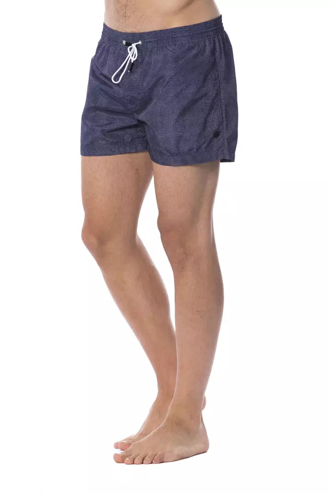 Bañador de poliéster azul para hombre