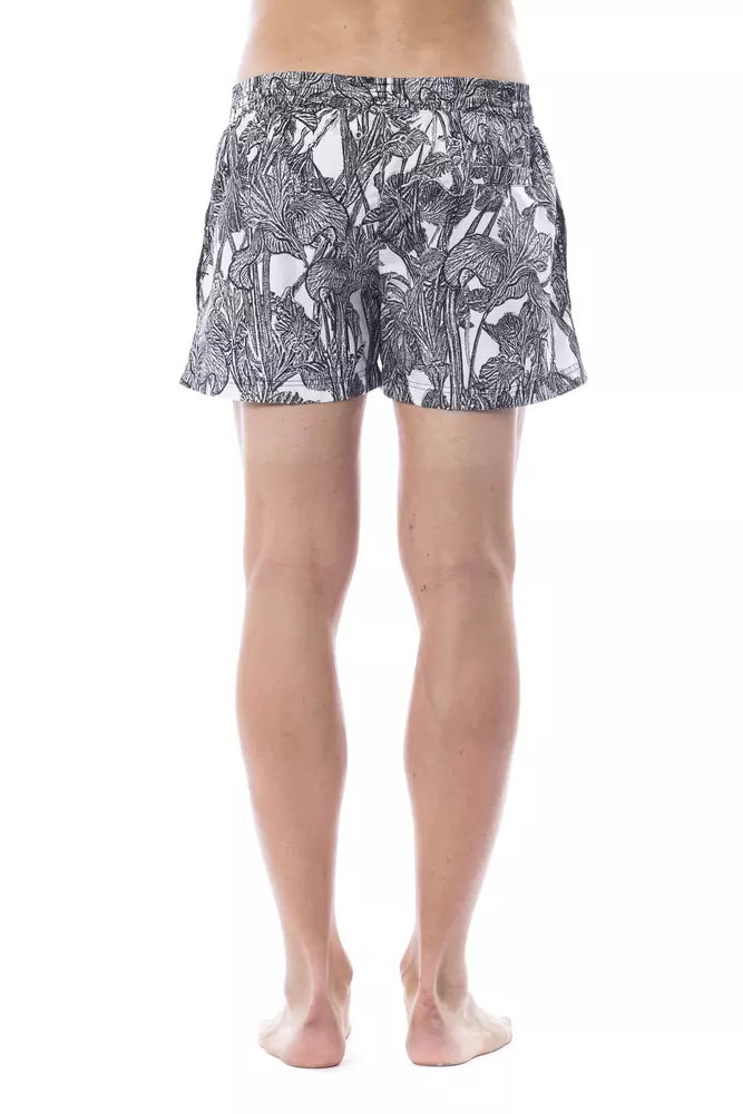 Traje de baño de poliéster negro para hombre