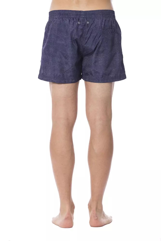 Bañador de poliéster azul para hombre
