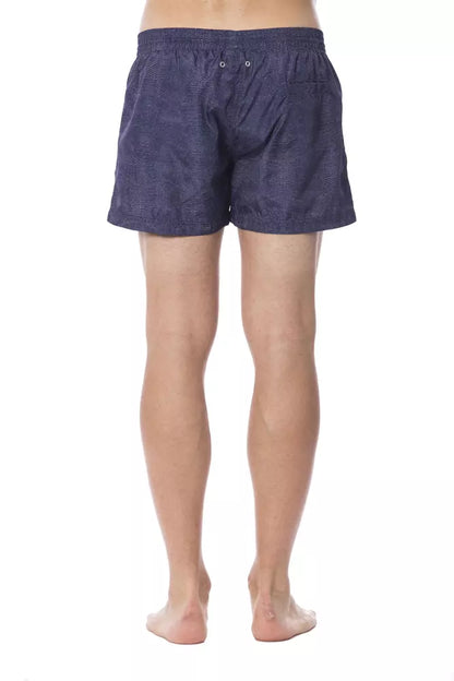 Bañador de poliéster azul para hombre