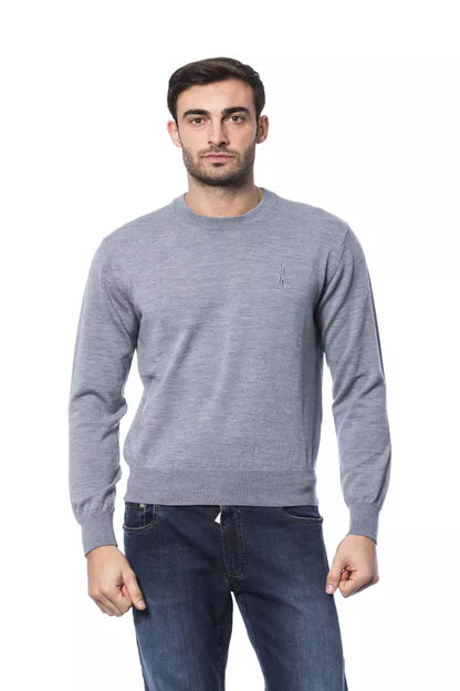 Suéter de lana merino gris para hombre