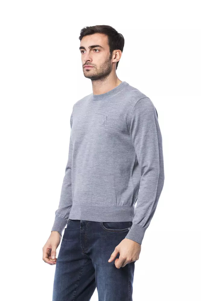 Suéter de lana merino gris para hombre