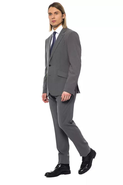 Gray Wool Men Blazer