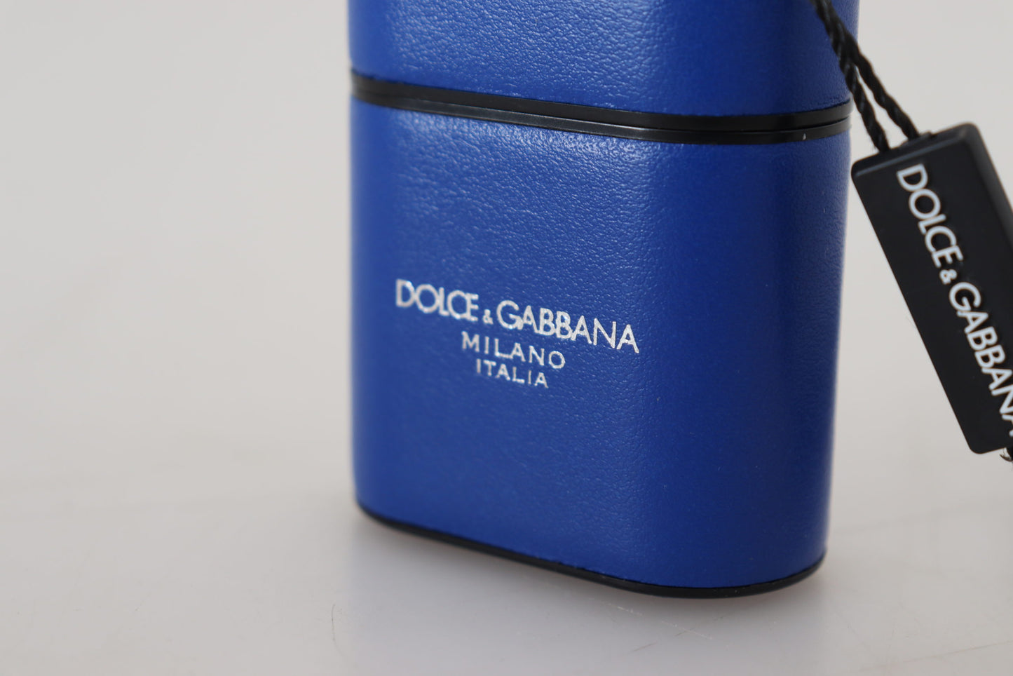 Elegante funda de cuero azul para Airpods