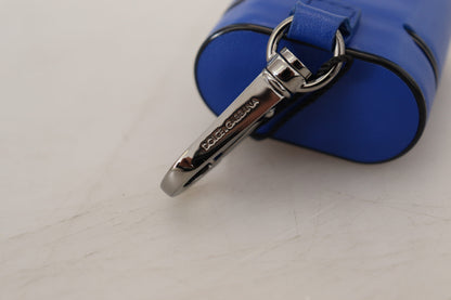 Elegante funda de cuero azul para Airpods
