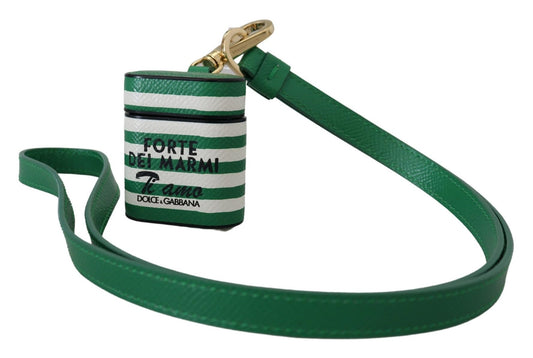 Elegante funda de cuero para AirPods - Verde exuberante