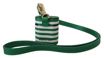 Elegante funda de cuero para AirPods - Verde exuberante