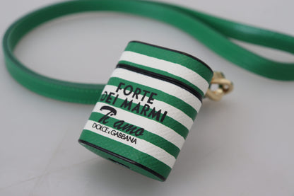 Elegante funda de cuero para AirPods - Verde exuberante