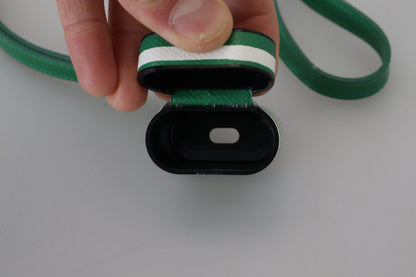 Elegante funda de cuero para AirPods - Verde exuberante