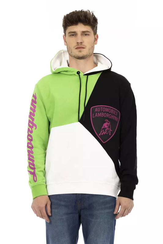 Suéter con capucha de algodón blanco para hombre