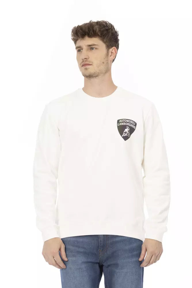 Suéter blanco de algodón para hombre