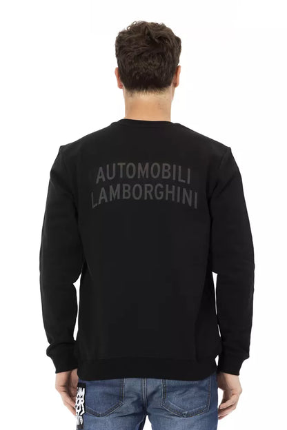 Suéter negro de algodón para hombre