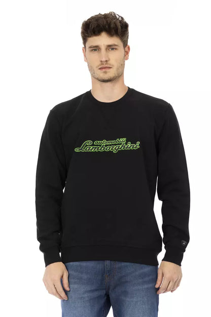 Suéter de algodón negro para hombre