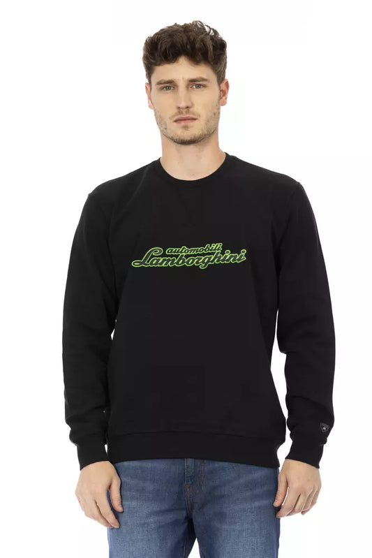 Suéter de algodón negro para hombre