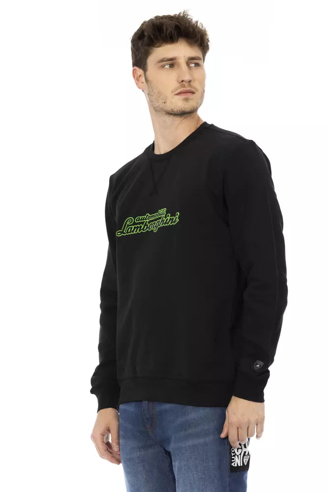 Suéter de algodón negro para hombre