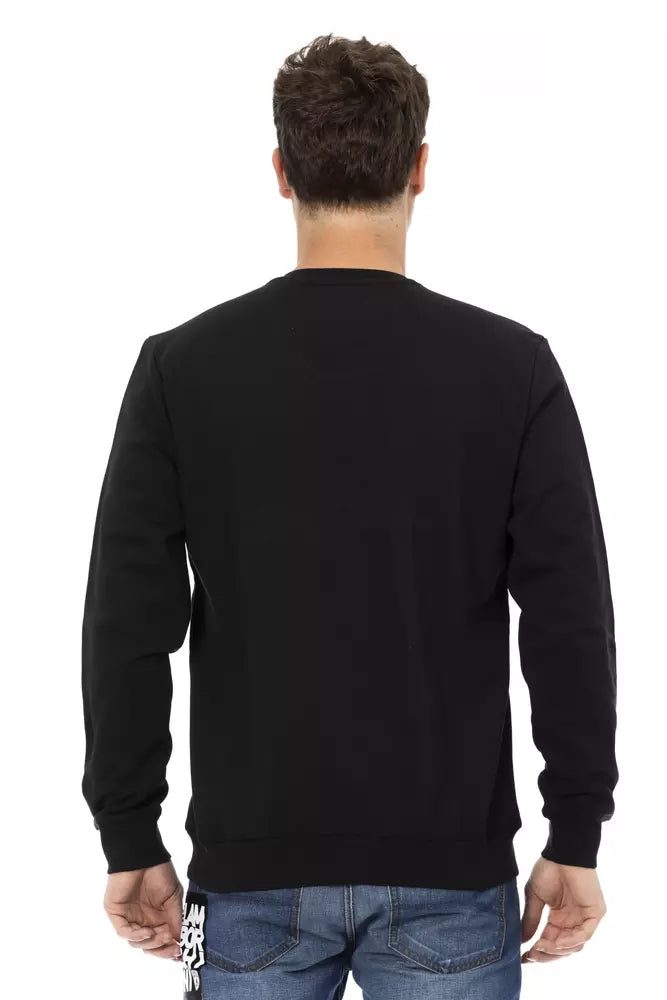Suéter de algodón negro para hombre