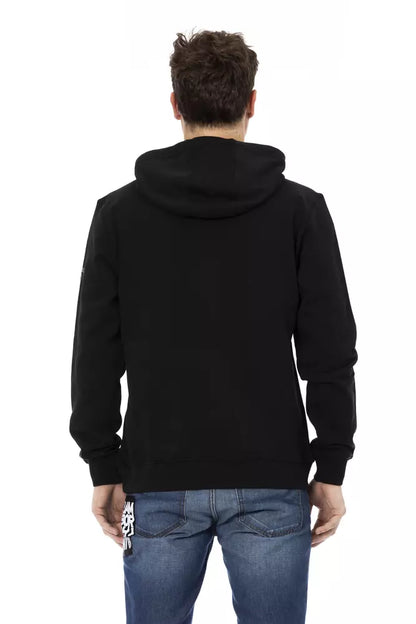 Sudadera negra de algodón para hombre