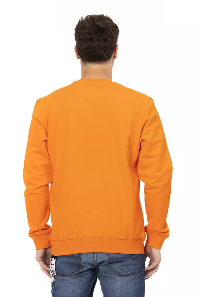 Suéter de algodón naranja para hombre