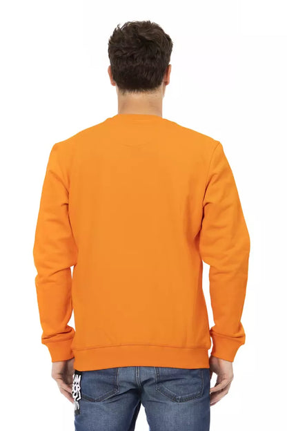 Suéter de algodón naranja para hombre