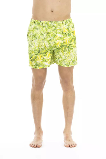 Traje de baño de poliéster verde para hombre