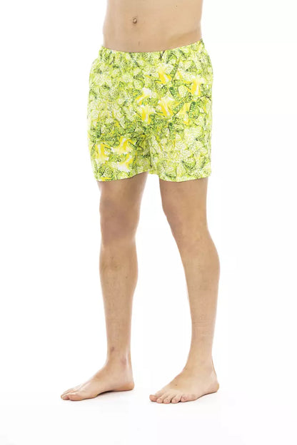 Traje de baño de poliéster verde para hombre