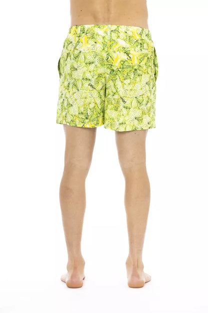 Traje de baño de poliéster verde para hombre