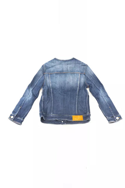 Chaqueta de algodón azul para mujer