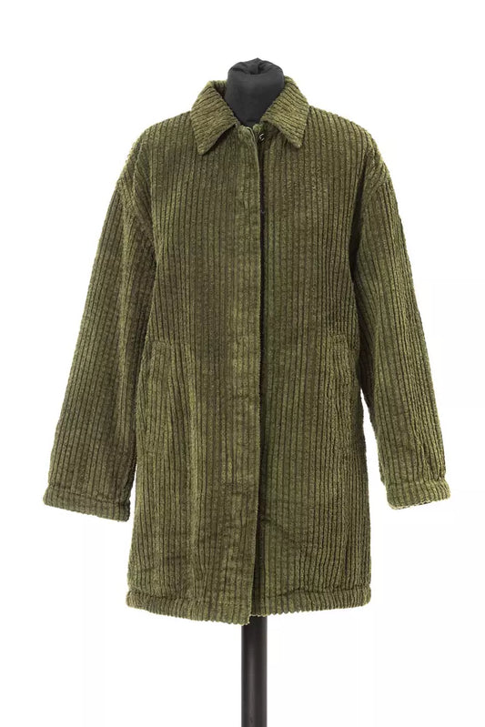Chaqueta de algodón verde para mujer