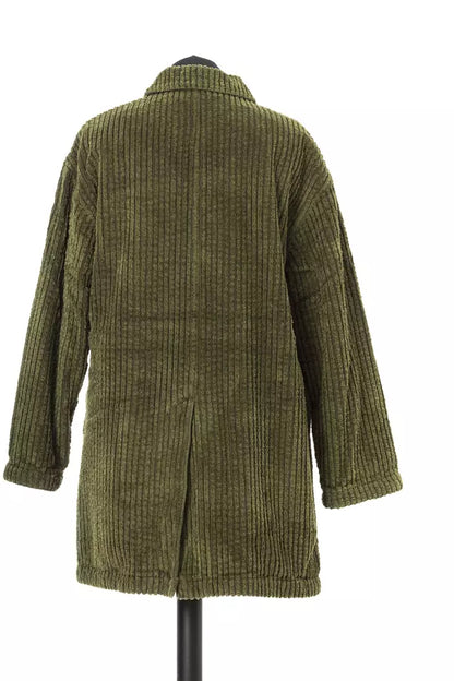 Chaqueta de algodón verde para mujer