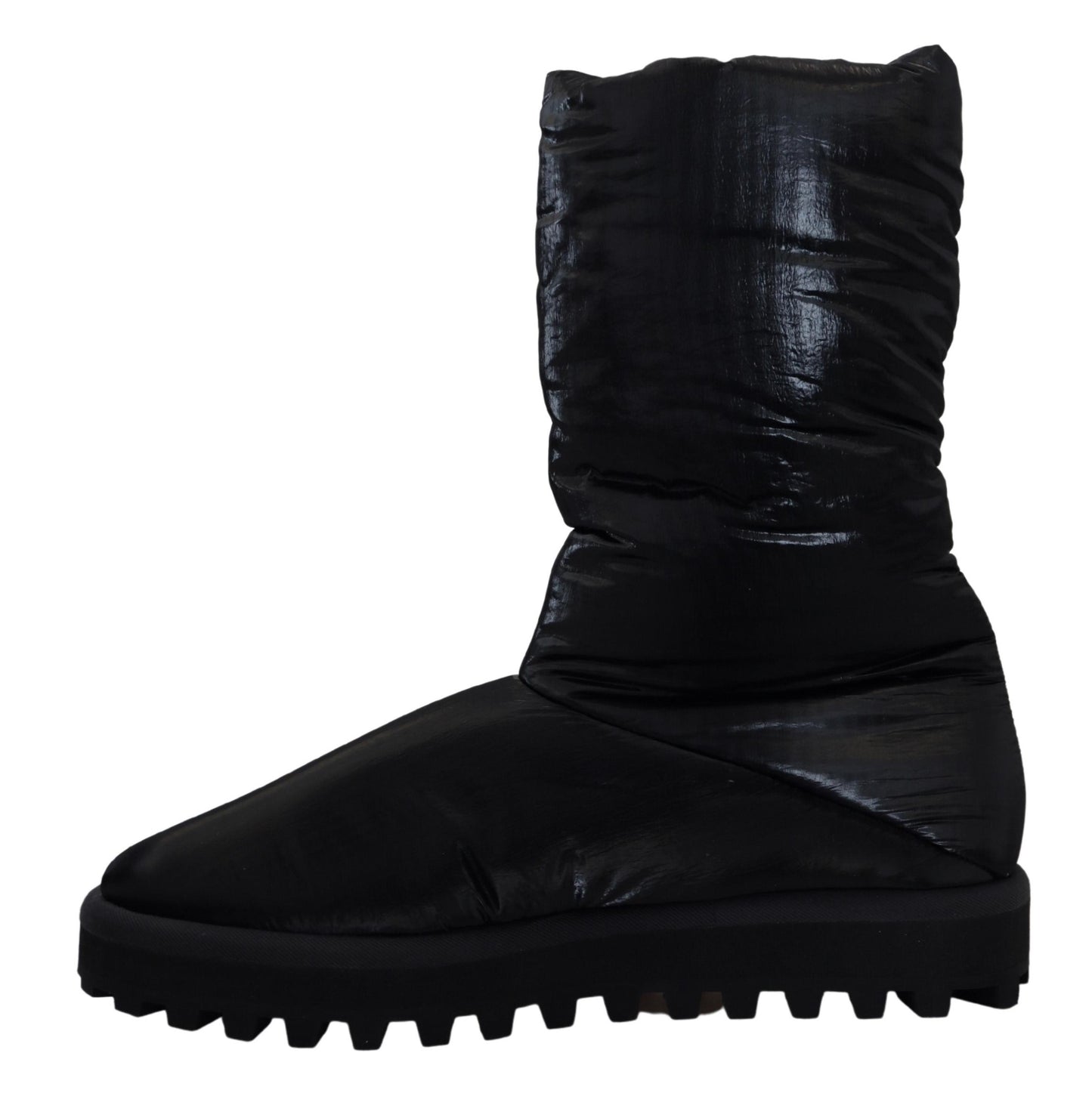 Elegantes botas de media caña en poliéster negro