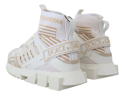Elegantes zapatillas SORRENTO en blanco y beige