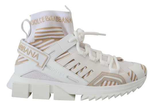 Elegantes zapatillas SORRENTO en blanco y beige