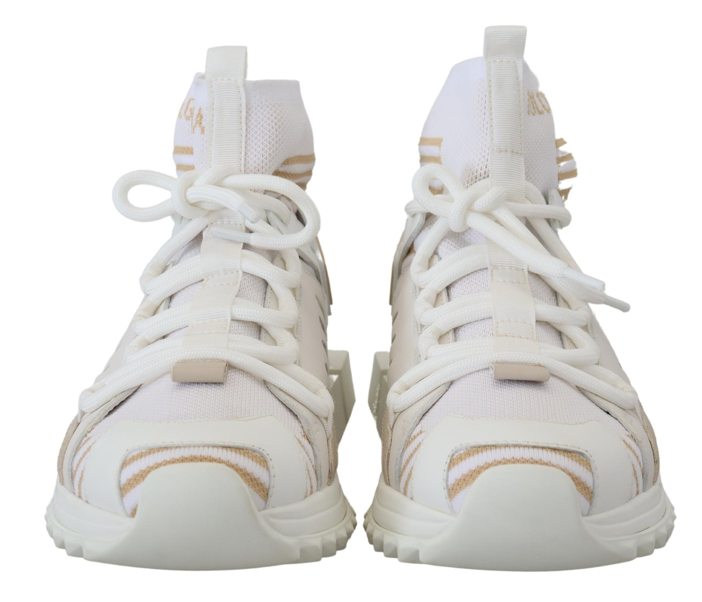 Elegantes zapatillas SORRENTO en blanco y beige