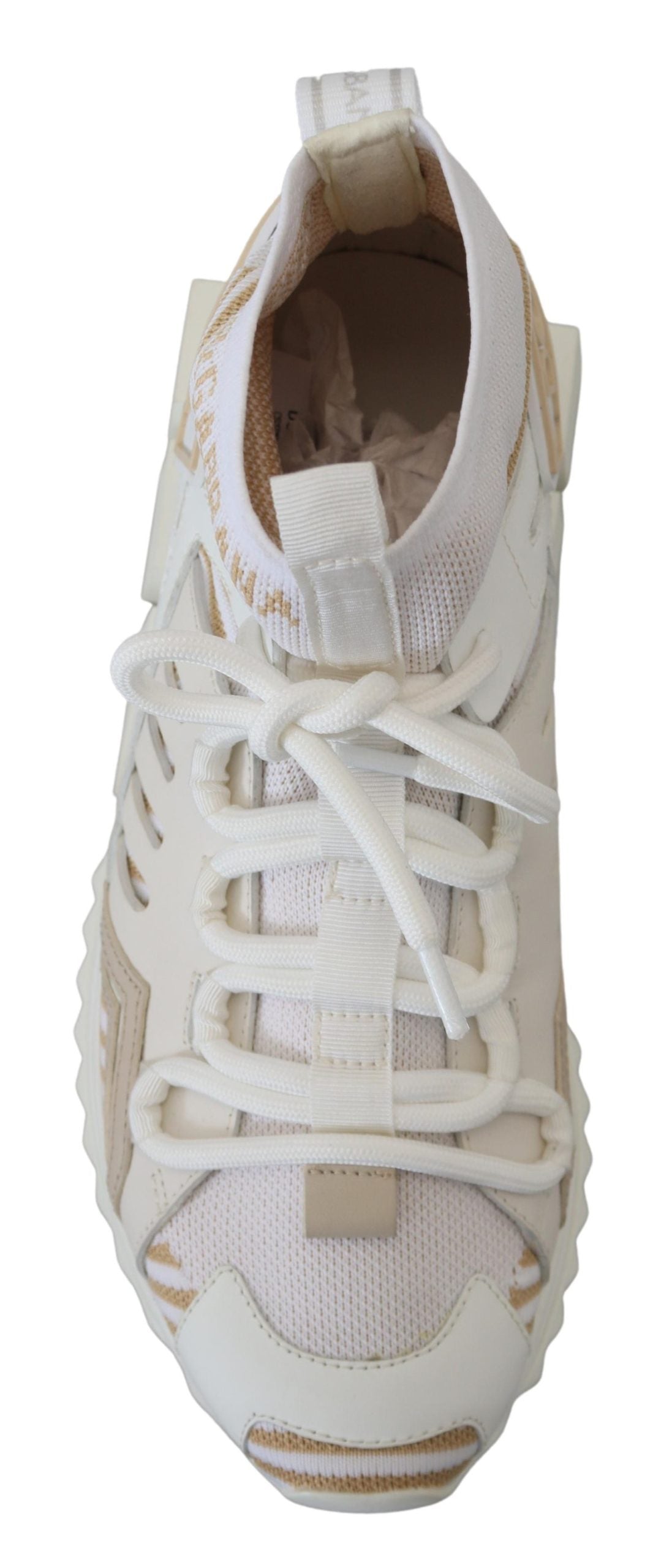 Elegantes zapatillas SORRENTO en blanco y beige