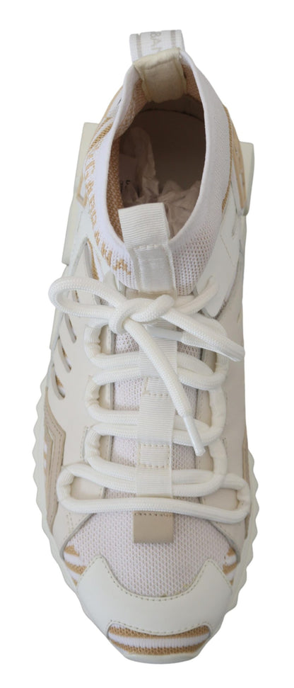 Elegantes zapatillas SORRENTO en blanco y beige