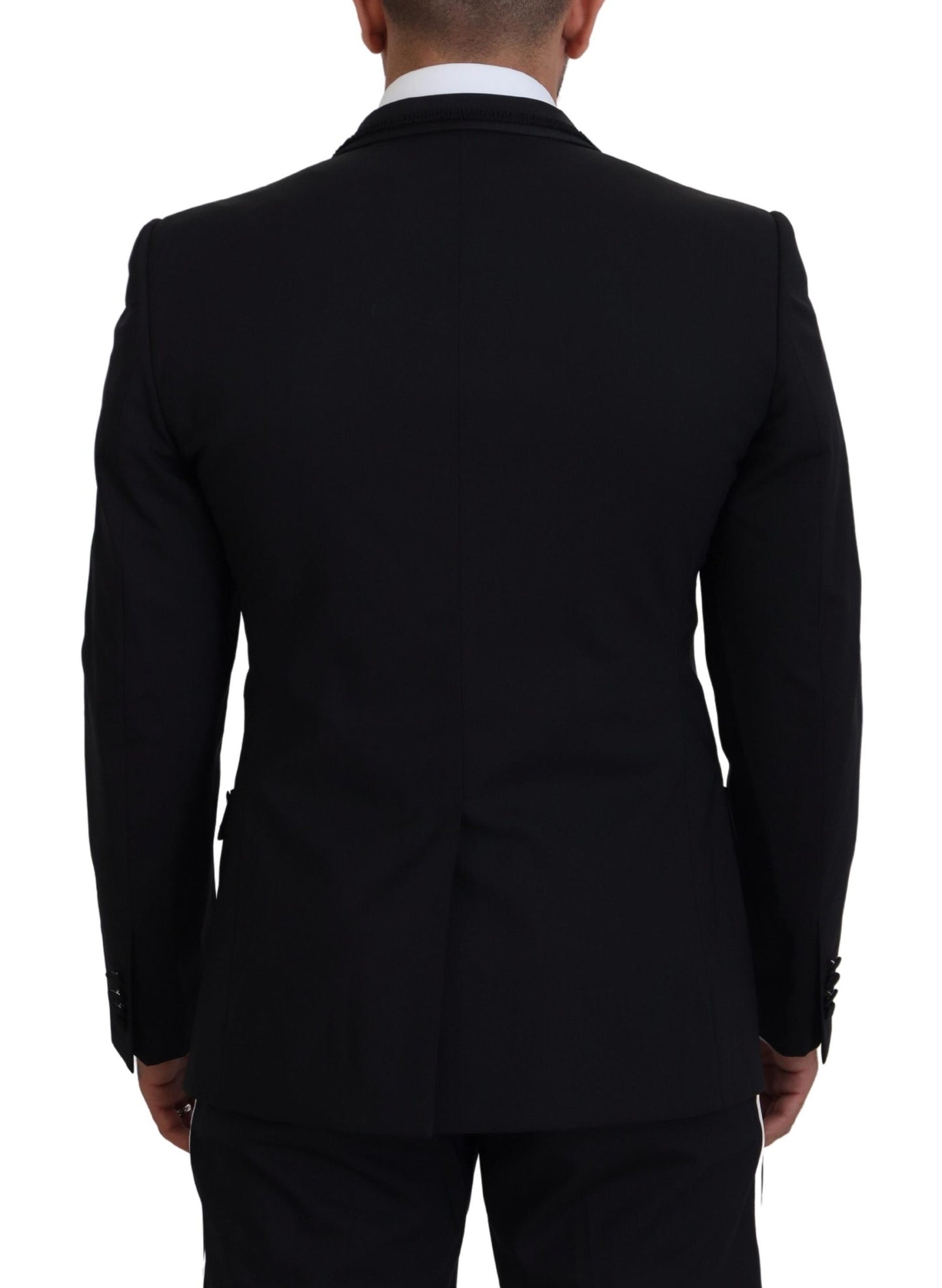 Elegante blazer de noche con forro de seda negra