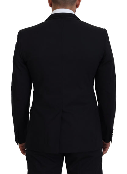 Elegante blazer de noche con forro de seda negra
