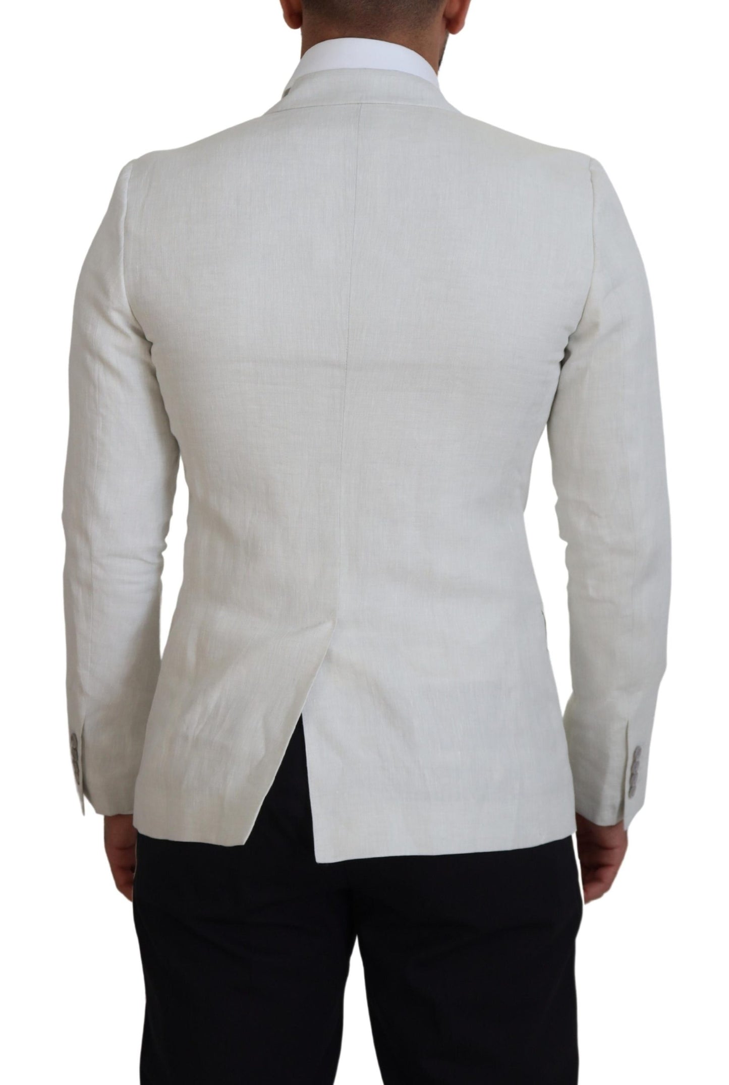 Elegante blazer Sicilia blanco de botonadura sencilla