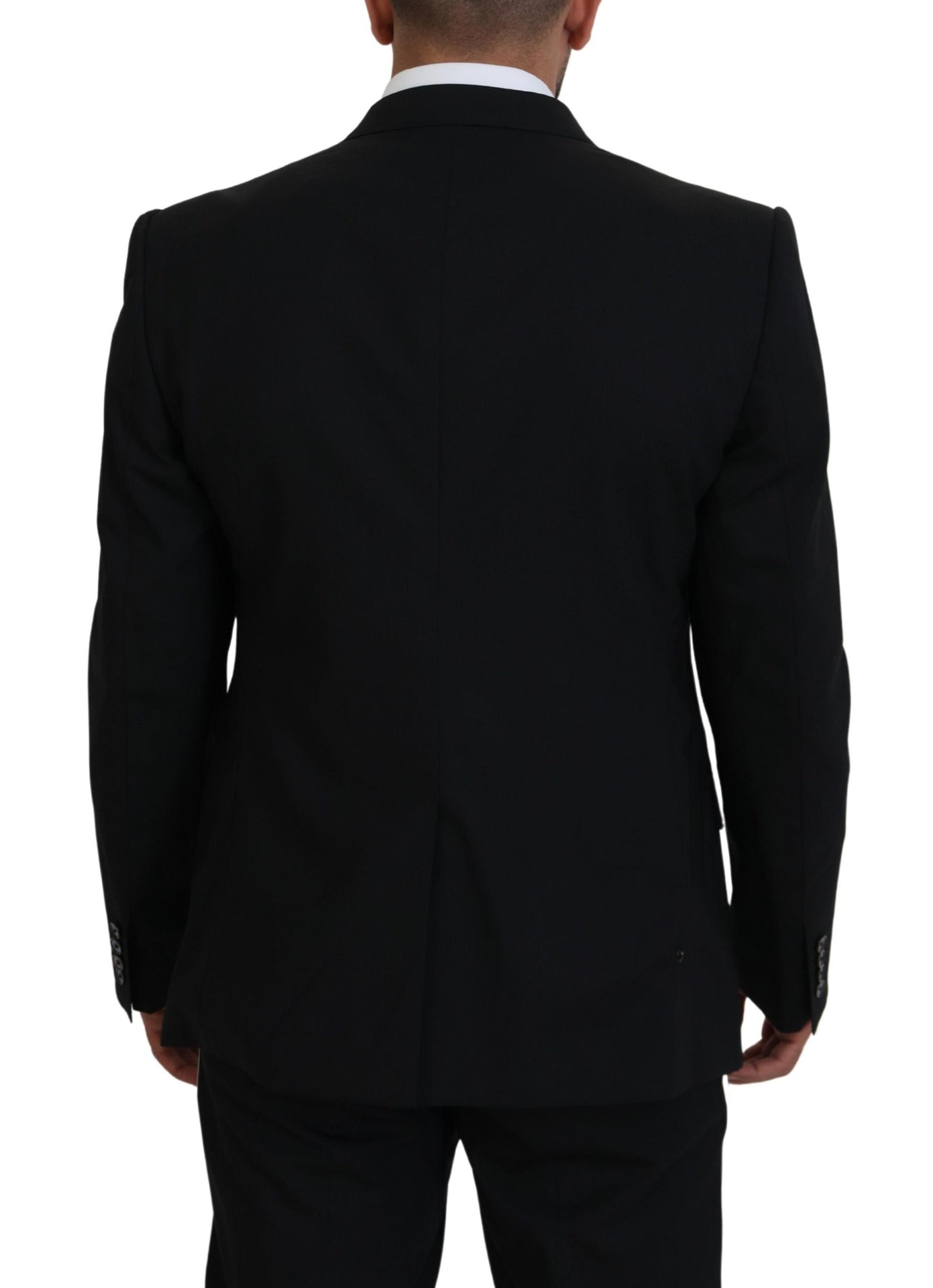 Blazer negro de botonadura sencilla estilo siciliano