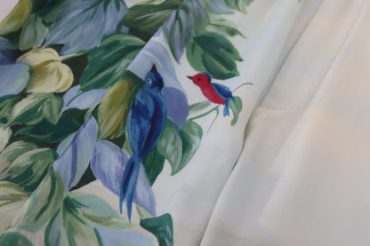 Pantalones de seda multicolor con efecto llamativo
