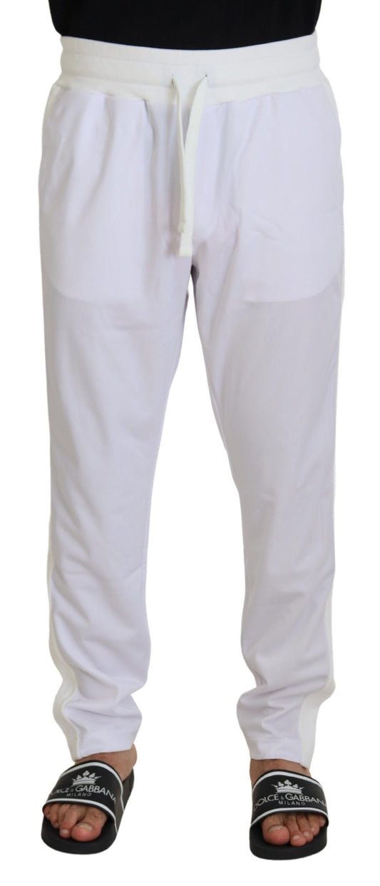 Elegantes pantalones deportivos blancos para una comodidad sofisticada