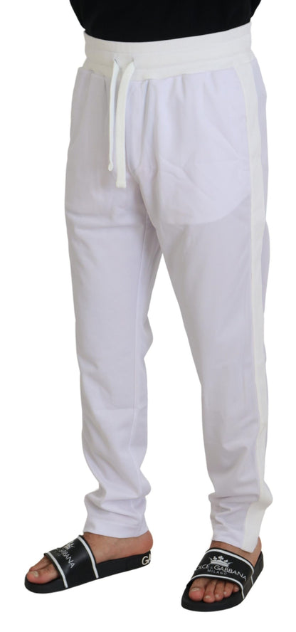 Elegantes pantalones deportivos blancos para una comodidad sofisticada