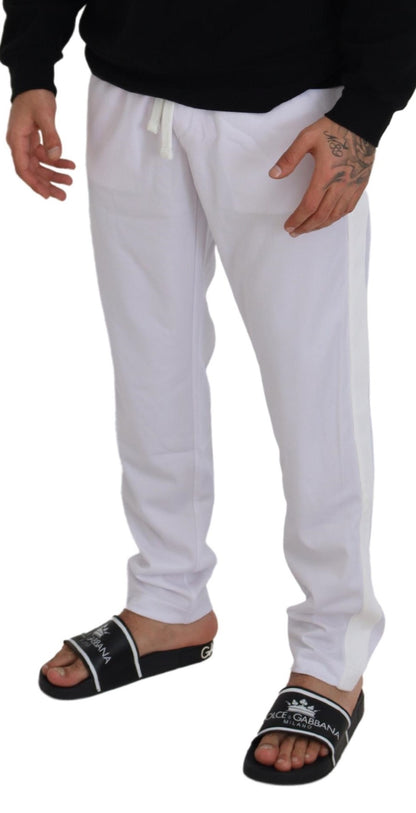 Elegantes pantalones deportivos blancos para una comodidad sofisticada
