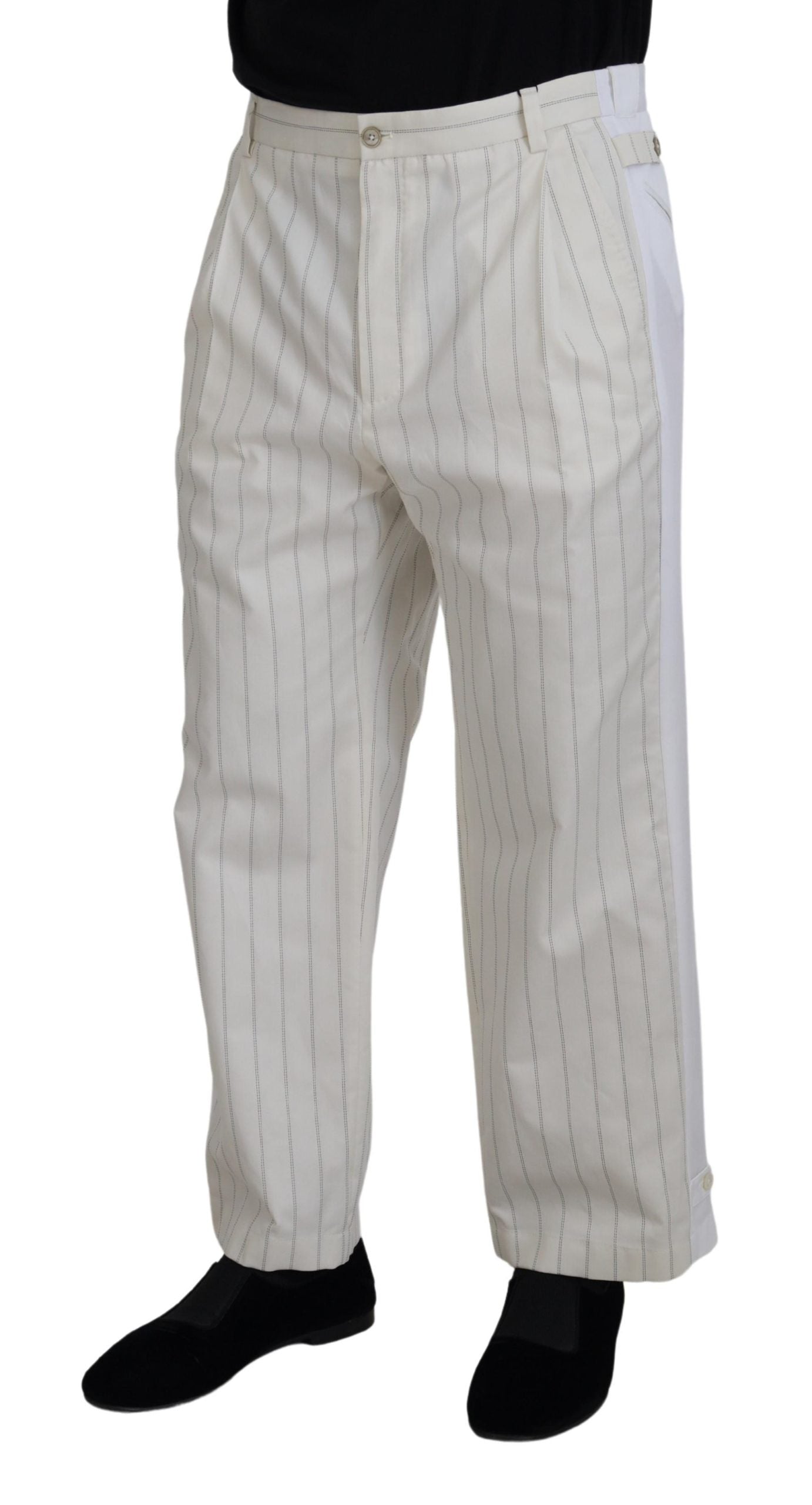 Elegantes pantalones de rayas blancas de MainLine