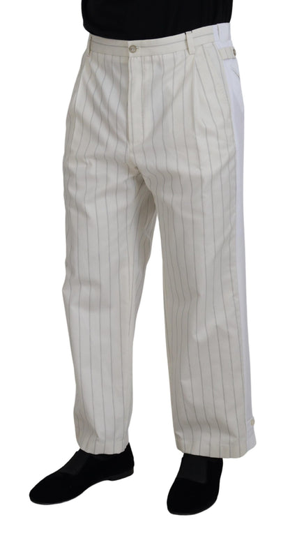 Elegantes pantalones de rayas blancas de MainLine